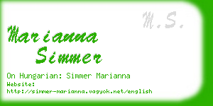 marianna simmer business card